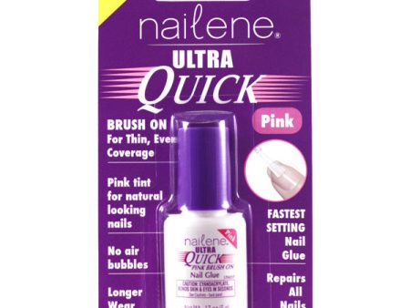 NAILENE - Ultra Quick Pink Brush On Nail Glue - 0.17 oz. (5 g) Online Hot Sale