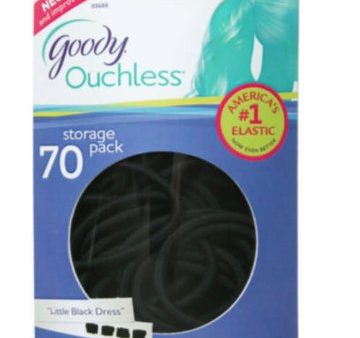 GOODY - Ouchless No Metal Black Elastics Storage Pack 4mm - 70 Count Online Sale