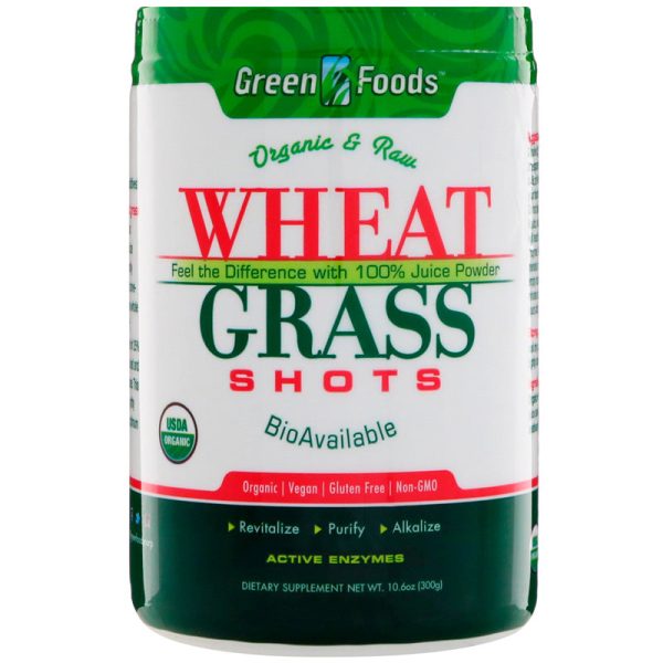 GREEN FOODS - Organic and Raw Wheat Grass Shots - 10.6 oz. (300 g) Cheap