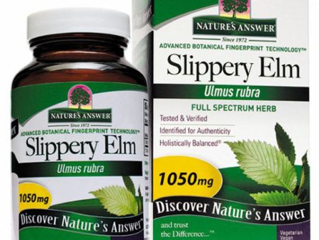 NATURE S ANSWER - Slippery Elm Bark 1050 mg - 90 Vegetarian Capsules Hot on Sale