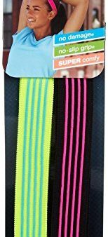 SCUNCI - Everyday and Active No Slip Grip Contrast Silicone Waistband Headwraps - 2 Pack For Discount